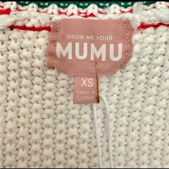 Show Me Your Mumu 100% Cotton Festive Sweater XS NWT - Picture 5 of 13